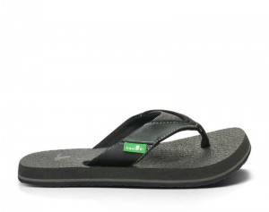 Kids' Sanuk Root Beer Cozy Sandals Black | CAD647591