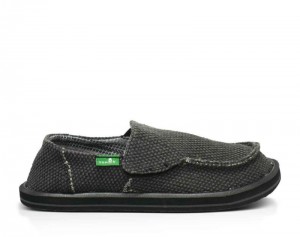 Kids' Sanuk Vagabond Sidewalk Surfers Black | ZGH738526