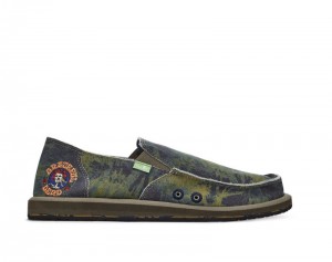 Kids' Sanuk Vagabond Sidewalk Surfers Green / Navy | TIG891065