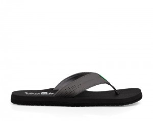 Men Sanuk Beer Cozy Coaster Flip Flops Grey / Grey | SAY970685