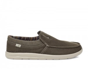 Men Sanuk Hi Bro Lite Hemp Slip On Earth Sidewalk Surfers Grey | WBT285069