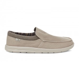 Men Sanuk Hi Bro Lite Hemp Slip On Shoes Beige | UGB961580