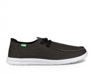 Men Sanuk Shaka Shoes Black | FPC369407