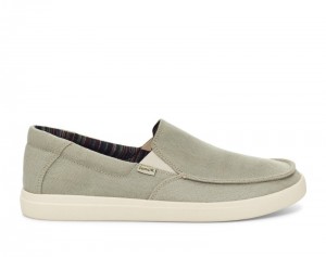 Men Sanuk Sideline 2 Hemp Slip On Sidewalk Surfers Light Green | EYG187593