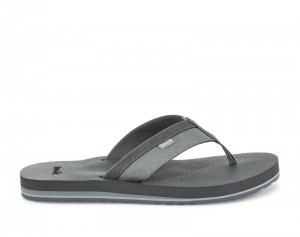 Men Sanuk Ziggy Water Friendly Flip Flops Grey | UED637489