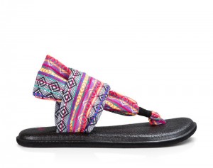 Women Sanuk 2 Prints Sandals Multicolor Stripes | UDS520783