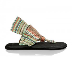 Women Sanuk 2 Prints Sandals Orange | YPV291087