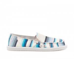 Women Sanuk Donna Blanket Slip On Sidewalk Surfers Blue | EZL690543