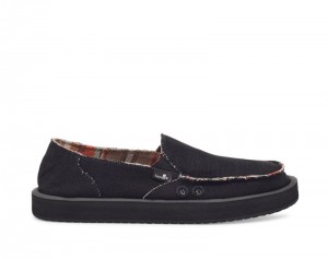 Women Sanuk Donna St Hemp Sidewalk Surfers Black | PST045672