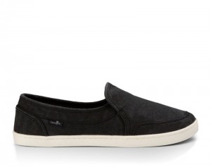 Women Sanuk Pair O Dice Slip On Shoes Black | SJP765103