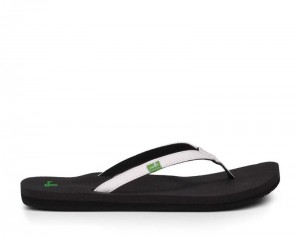 Women Sanuk Yoga Joy Flip Flops White | EYD958160