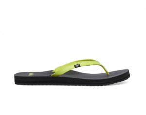 Women Sanuk Yoga Joy Flip Flops Yellow | UKL148320