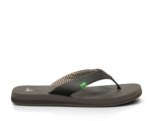 Women Sanuk Yoga Mat Flip Flops Brown | HPE604125