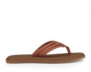 Women Sanuk Yoga Salty Sandals Brown | CMW650481