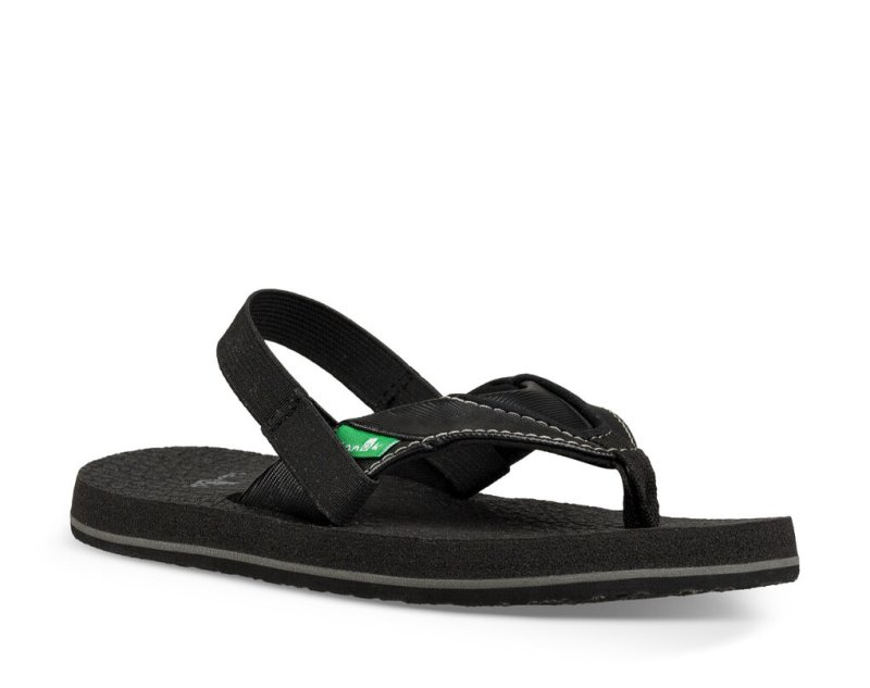 Kids' Sanuk Root Beer Cozy Sandals Black | GPT504312