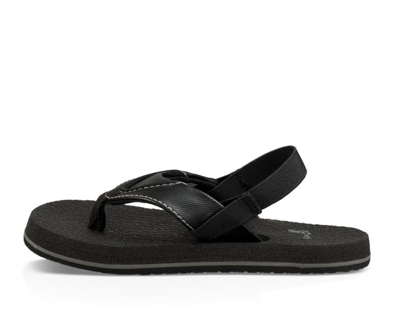 Kids' Sanuk Root Beer Cozy Sandals Black | GPT504312