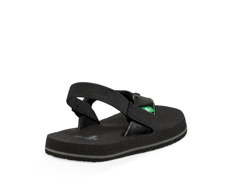 Kids' Sanuk Root Beer Cozy Sandals Black | GPT504312