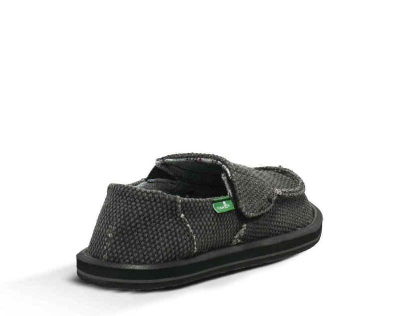 Kids' Sanuk Vagabond Sidewalk Surfers Black | ZGH738526