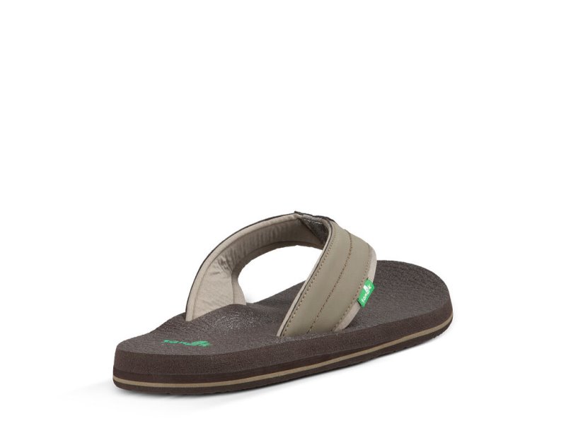 Men Sanuk Beer Cozy 2 Chocolate Flip Flops Brown | FKO651473