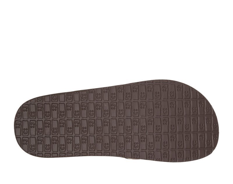 Men Sanuk Beer Cozy 2 Chocolate Flip Flops Brown | FKO651473