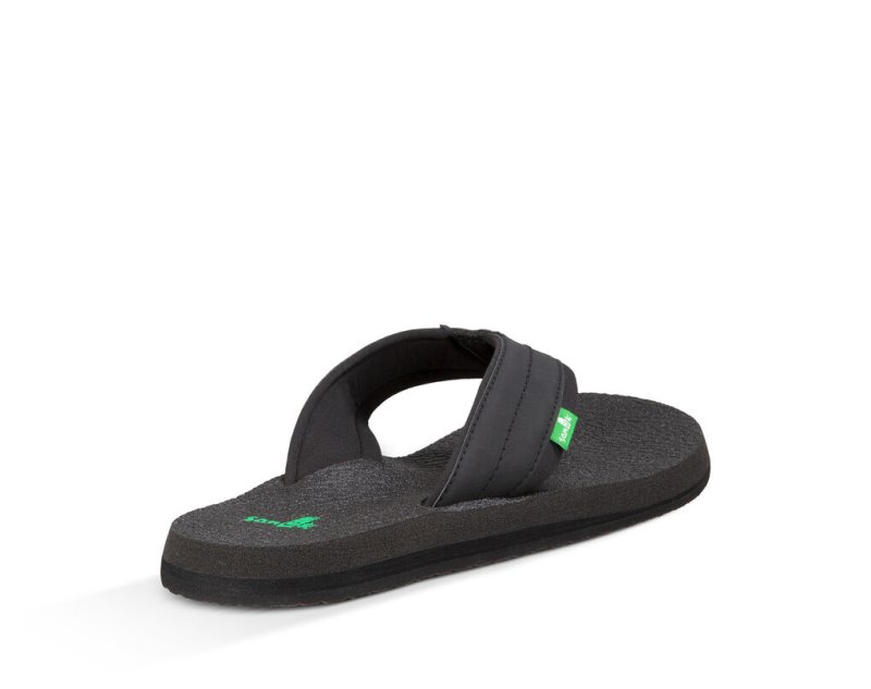 Men Sanuk Beer Cozy 2 Flip Flops Black | FTX145870