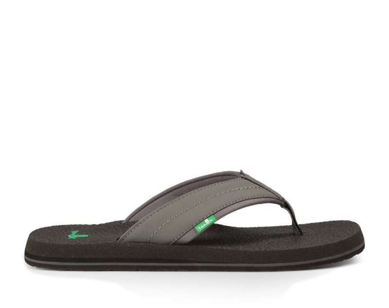 Men Sanuk Beer Cozy 2 Flip Flops Grey | EAQ286530