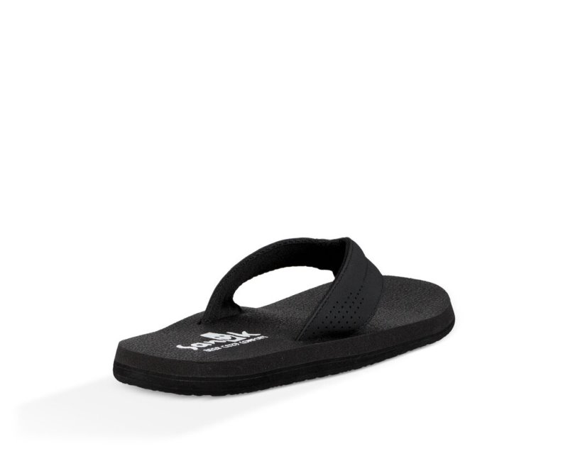 Men Sanuk Beer Cozy Coaster Flip Flops Black | CXB428795