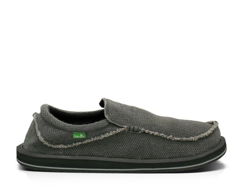 Men Sanuk Chiba Shoes Black | HWZ753280