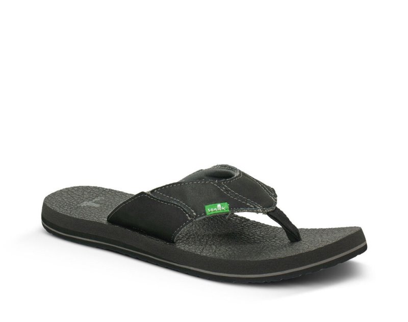 Men Sanuk Fault Line Flip Flops Grey | DAU416837