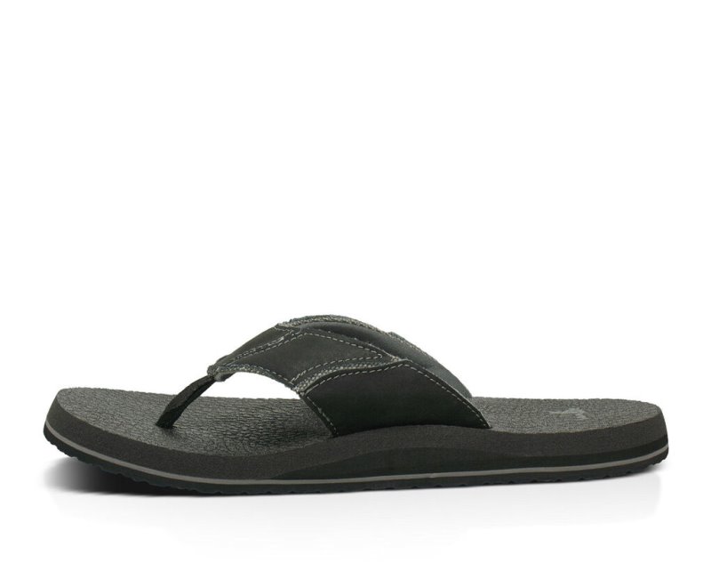 Men Sanuk Fault Line Flip Flops Grey | DAU416837