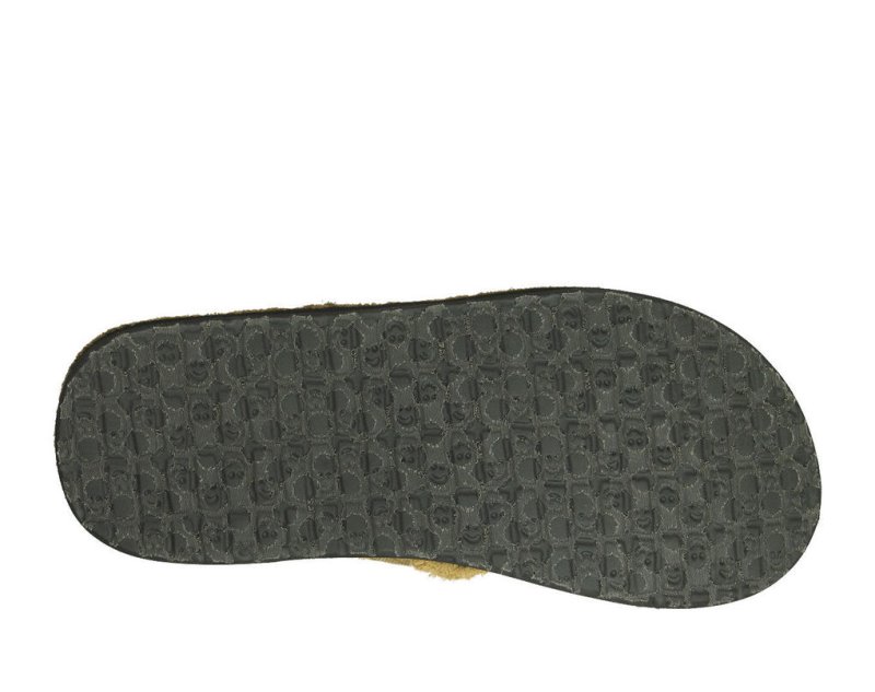 Men Sanuk Fraid Not Big & Tall Flip Flops Khaki | DFN927056