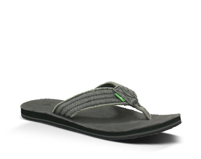 Men Sanuk Fraid Not Flip Flops Grey | NQJ923764