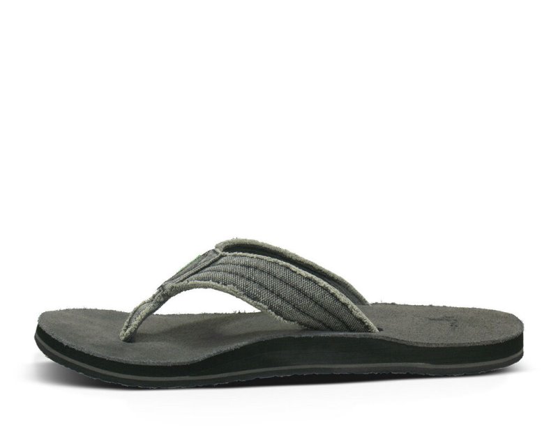 Men Sanuk Fraid Not Flip Flops Grey | NQJ923764