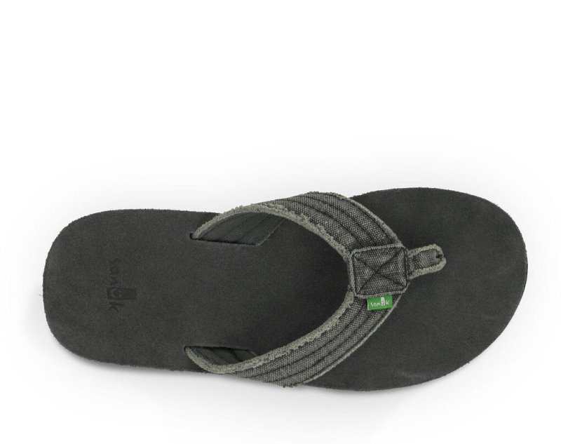 Men Sanuk Fraid Not Flip Flops Grey | NQJ923764