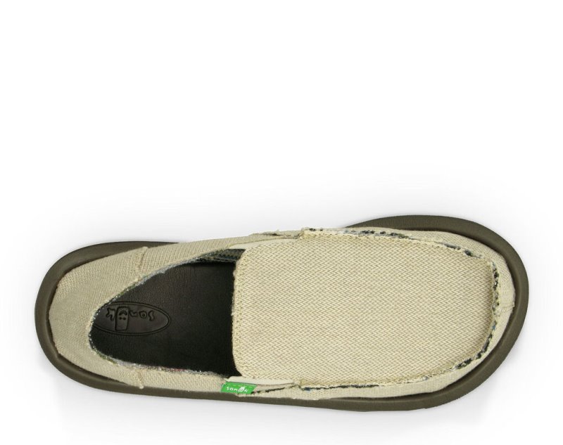 Men Sanuk Hemp Sidewalk Surfers Beige | IGF790845