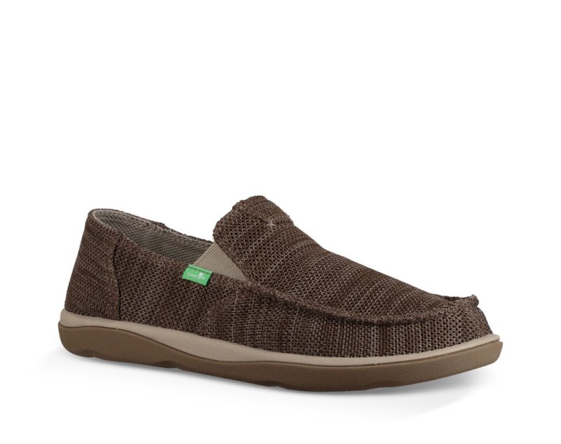 Men Sanuk Mesh Vagabond Tripper Shoes Khaki | XBA249630