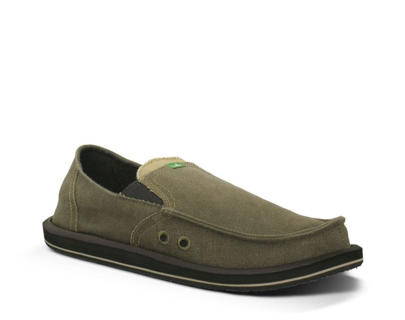 Men Sanuk Pick Pocket Sidewalk Surfers Brown | UAY720496