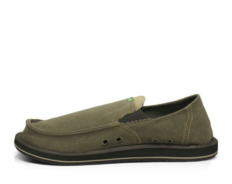 Men Sanuk Pick Pocket Sidewalk Surfers Brown | UAY720496