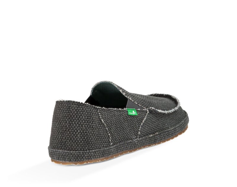 Men Sanuk Rounder Shoes Black | XDN792563