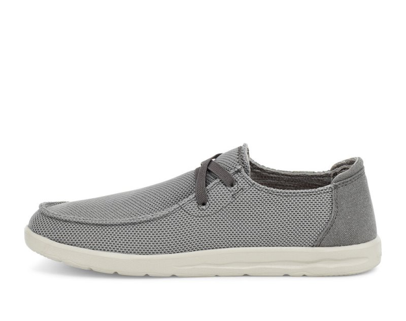 Men Sanuk Shaka Mesh No Tie Shoes Grey | DTC174598