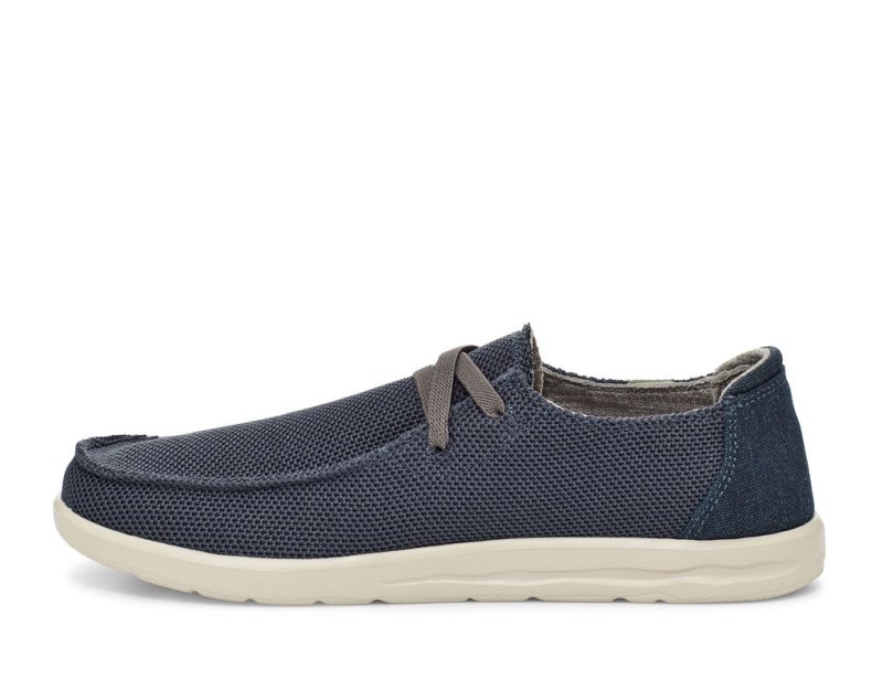 Men Sanuk Shaka Mesh No Tie Shoes Navy | BXG461875