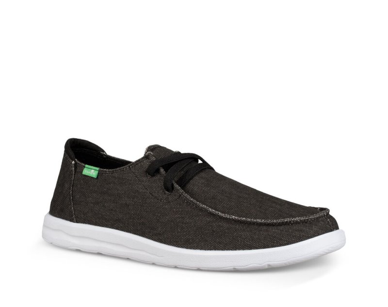 Men Sanuk Shaka Shoes Black | FPC369407