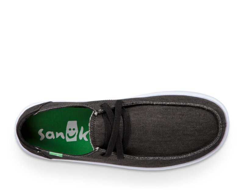 Men Sanuk Shaka Shoes Black | FPC369407