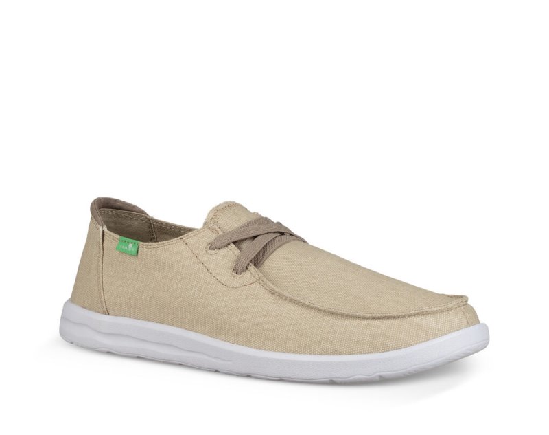 Men Sanuk Shaka Shoes Khaki | PYM519643