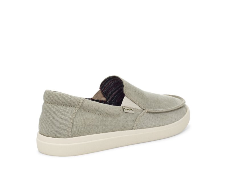 Men Sanuk Sideline 2 Hemp Slip On Shoes Light Green | IGM039418