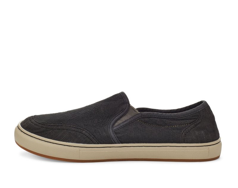 Men Sanuk Tideline Hemp Slip On Shoes Black | ZBD014532