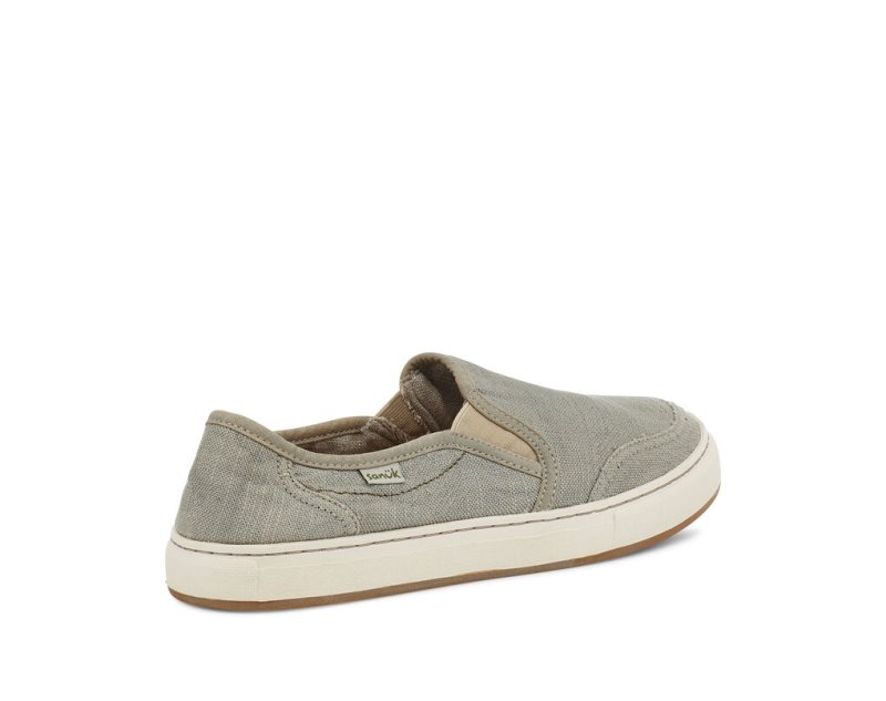 Men Sanuk Tideline Hemp Slip On Shoes Light Grey | VYH325741