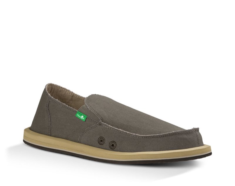 Men Sanuk Vagabond Shoes Khaki | THK216953