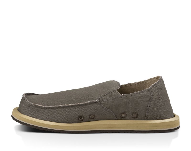 Men Sanuk Vagabond Shoes Khaki | THK216953