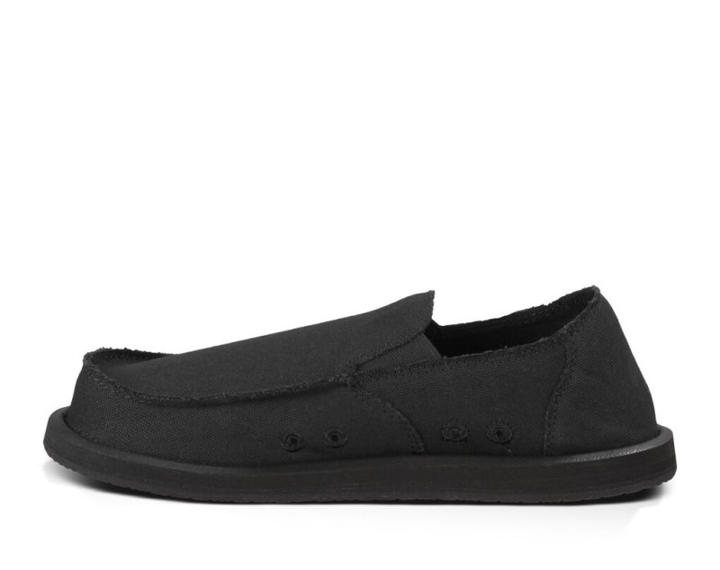 Men Sanuk Vagabond Sidewalk Surfers Black | ELK802639